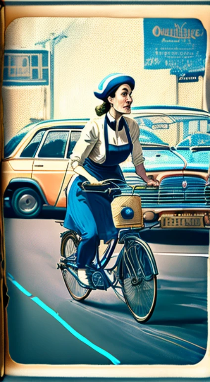 The bike, slender and agile, with a shiny blue metallic finish, stands wearing a black and white striped chef's apron. Its headlights shine excitedly, and the handlebars adjust as if they were skilled hands stirring a large bowl. She has an excited look, as if she is about to create something innovative.
On the other side, the car, a robust and elegant red sedan, looks a little more serious and methodical. His side mirrors fold back like crossed arms as he reviews the recipe in a cookbook sitting on the counter. The car's front grille resembles a distinctive mustache, adding a touch of charm to its character.
