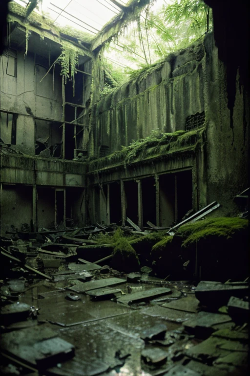 underground,moss,Collapse,Devastation,Inside the ruins is narrow,Showa,Glasses,Women,adventure,Black and White,