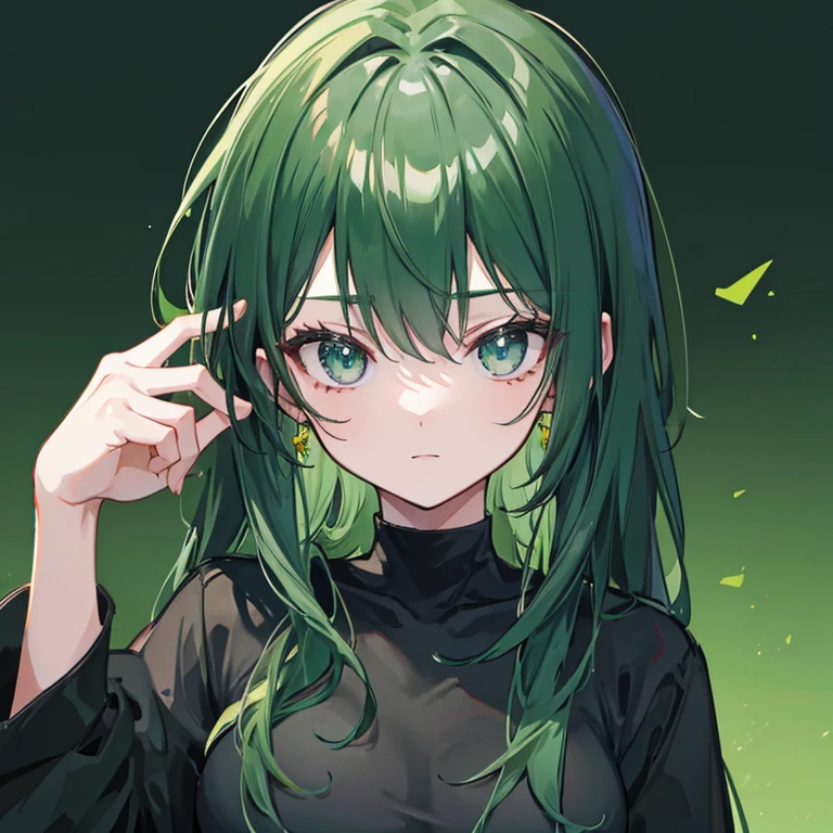 Dark green as a person.