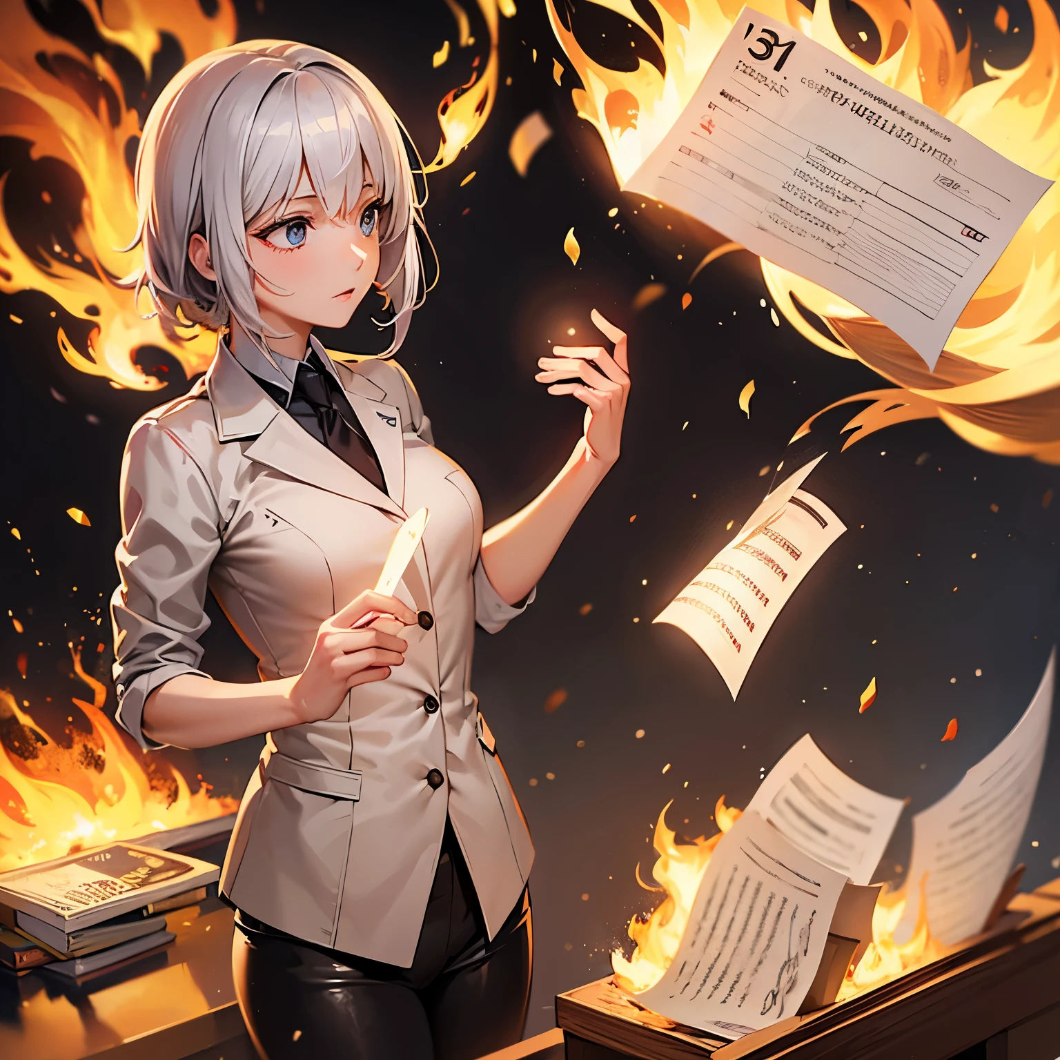 1 million note catching fire