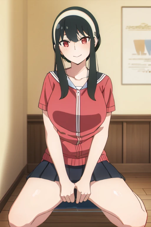 (masterpiece, highest quality: 1.2), alone, 1 girl, alone, panties，，black，string panties，Sailor suit，your heather, smile, Mouth closed, View your viewers, Long black hair, head band,  Earrings, Big Breasts, Medium Waist, Medium Hips, wide thighs, Embarrassing, charm, smiling with her Mouth closed, Good move...., Excellent anatomy,panties，Browsing Caution，classroom，，Sailor suit，,(((pantiesの中に手を入れて))), (( Masturbating by touching the vagina with your fingers)), love juice spilling on the floor, liquid splashing from girl&#39;Between the legs，whole body，nsfw，sitting on desk，love juice spilling on the floor, liquid splashing from girl&#39;Between the legs，