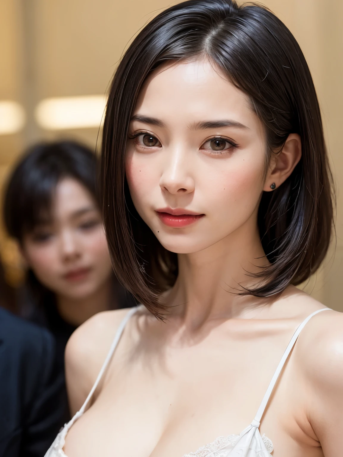 (software:1.8、masterpiece, highest quality),1 girl, alone, hyper Realistic, Realistic,Realistic, Looking at the audience, Light brown eyes:1.4,Brunette Short Bob Hair with highly detailed shiny hair, Brightly colored winter clothes, Lepangas:1.4), Outdoor, Mouth closed, Upper Body、big chest eye、eyelash、{Hugeな|big chest|Hugeなな|Mega} whole :2, chestの谷間:2、(((big chest eye、Short Bob Hair、Highlights from Students、Looking at the audience、She is very beautiful and cute、Show me your ears、Long neck、smile、Close your mouth and smile、Bangs and beautiful teeth)))、Ideal body type、（Norway covered in snow in winter）、美しいLong neck:1.4、(({Huge|big|Hugeな|Mega} chest, chestの谷間:2、Upper Bodyは何も身に付けていない:2))、(((Portraiture:2)))、Perfect ???????、
