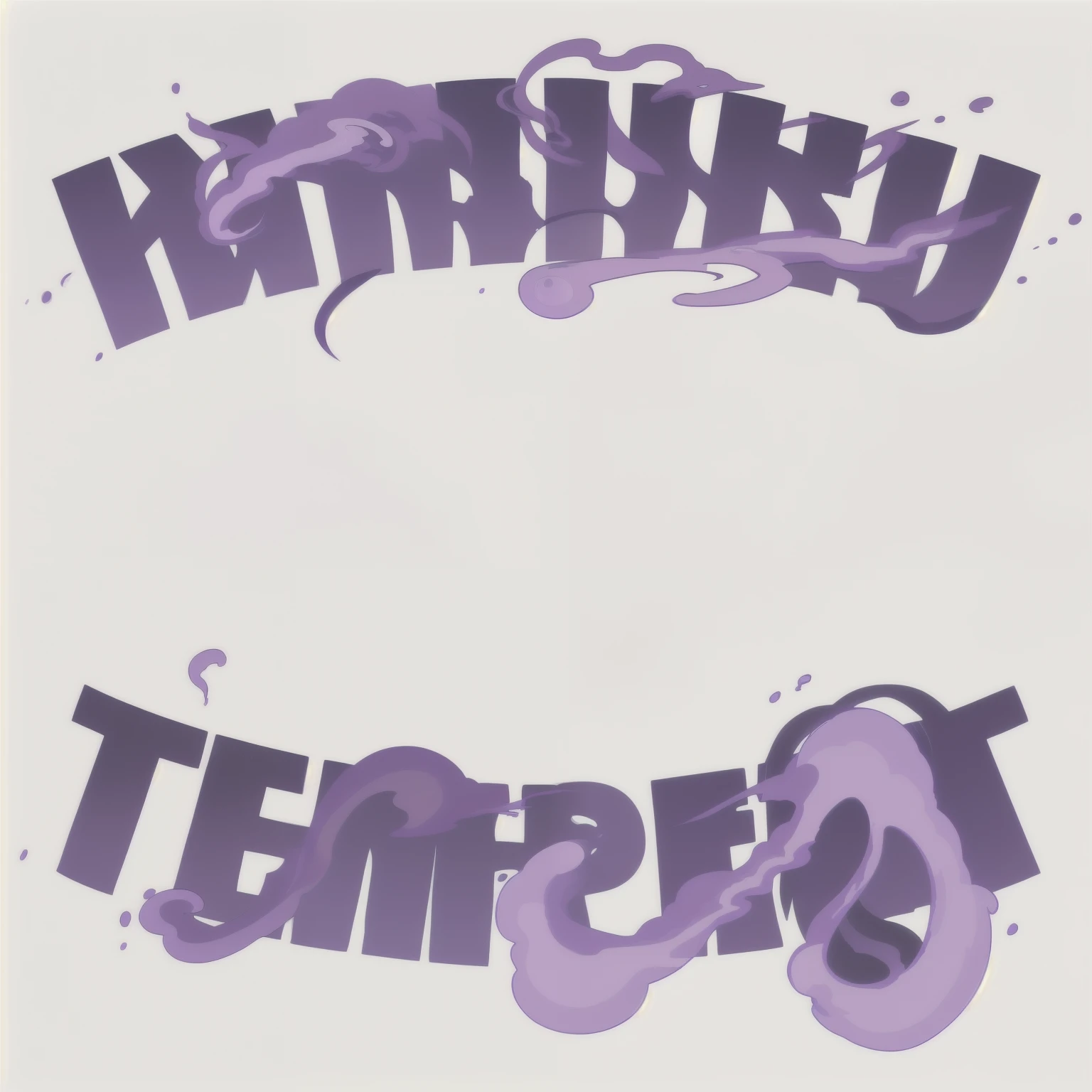 there is a illustration of a word that says rimuru tempest, tempest word, rimuru word, tempestuous, emptiness, anime style, some purple smoke, purple clouds, purple smoke and auras
