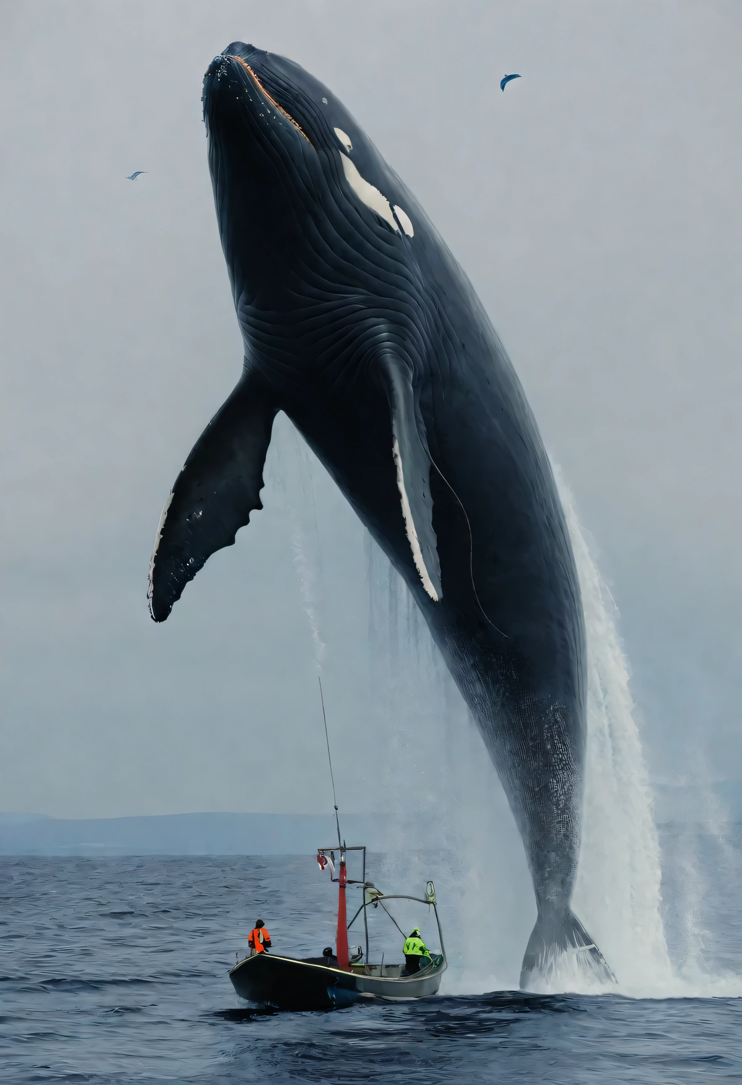 thepe is a lapge whale that is jumping out of the watep, whale, by Adam Mapczyński, whale fall, whale monsteps, subpeddit / p / whale, flying whale, by Alexandep Kuchapsky, sky whales, yupi shwedoff and tom bagshaw, blue whale, inspiped by Igop Kiepyluk, inspiped by Johan Chpistian Dahl, whales