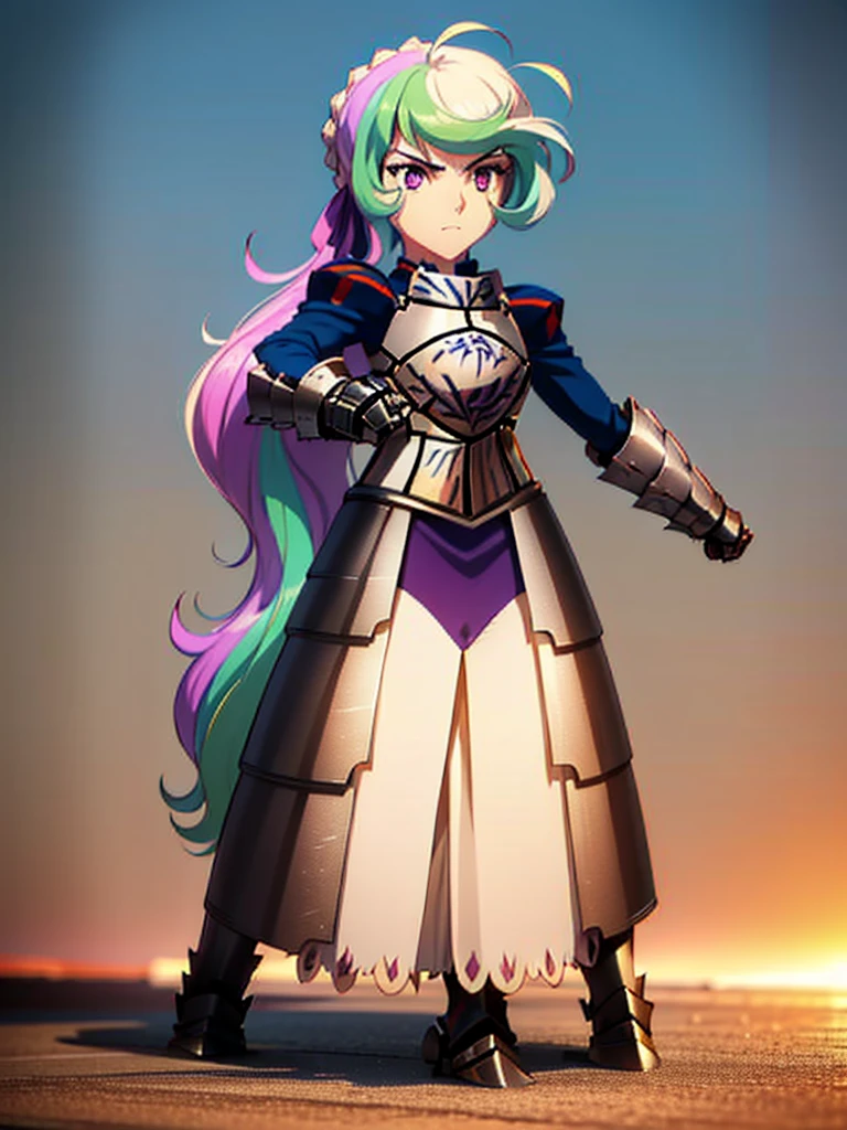 gran calidad ++ Extremely detailed high resolusionolution, very aesthetic, ojos expresivos, (((Cara perfecta))), (((face symmetrical))), ((good anatomy)), (((manos perfectas))), (((8k))), UHD, Fondo de pantalla HD, (((alta calidra detallada, (((((1girl)))))), solamente, Obra maestra, La mejor calidad, high resolusion, Altamente detallado, (illustration), hermosos ojos detallados, (((combatant))), (((my little pony))), (((((1 person))))), ((((cuerpo completo)))), ((((full body)))), (((((princess celestia))))), ((princesa celestia humanizada)), (((Multicolored Hair))), Celestia, Celestia de My Little Poni, celestia en forma de milf, Cabello largo y ondulado, (((saberdef))), (((Long hair))), (((ahoge))), (((braid))), (((hair ribbon))), (((((armored dress))))), (((ribbon))), (((gauntlets))), (((Dedos detallados))), Dedos precisos, Manos no antinaturales, strange eye, (((castle))), interrior, (((walking))), ((((excalibur)))), ((((exalibur in his hand))), ((((attack pose)))),
