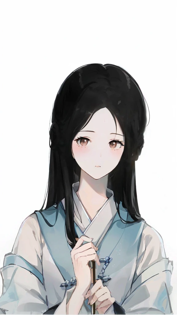 *Young Female Doctor in the Eastern Han Dynasty，Beautiful and lovely，Mermaid，Gentle and kind，kindly，Cool，HD，masterpiece，High degree of completion，Black hair，Brown pupils，Single portrait front view，highlight，emaciated，There is a bun*sit*Big watery eyes*winter*Chinese clothing*panoramic*Skinny*National style city*Soft Light*wheelchair