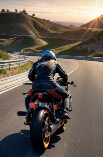there are many people riding motorcycles on a track at sunset, racers, game illustration, game cg, detailed game art illustration, cycles 3 d render, background artwork, high speed action, motorcycle concept art, daniel maidman octane rendering, cycles4d render, motorbikers race in hell, race track background, octane cgsociety, game art