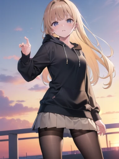 (masterpiece:1.3),((High resolution)),((high quality)),((Super detailed))、One girl、Perfect balance、Perfect Face、Detailed face、Cute face、beautiful詳細な目、Expressive eyes、Cute eyes、Shiny eyes、Perfect body、beautiful体、((8K Wallpaper)) ,(8K),Shine, Shine光, (perfect hand :1.7),Ray Tracing,Perfect lighting, Shine目, (Watching the audience,smile:1.1), (Mature Woman:1.4),Mahiru Shiina (Shiina Midday) ,blonde,Brown eyes, ((Brown eyes:1.7)), ((smile)),((弾けるようなsmile)),Long Hair, 黒いshoes, ((Black Pantyhose)) , (hoodie:1.2) , ((Panty stocking)) , shoes、skirt, ((head shot))、Embarrassing、blush、beautiful女の子、Cute face、beautiful顔、Cute face、beautiful、Good anatomy、smile、Mistress Pose, smile, blush, Outdoor, Day, blue sky, empty, Watching the audience, Moody lighting, In-person audience、(Are standing))、From below、(NSFW:1.3),skirtを上げる,((panties under:1.1))、Spread your legs