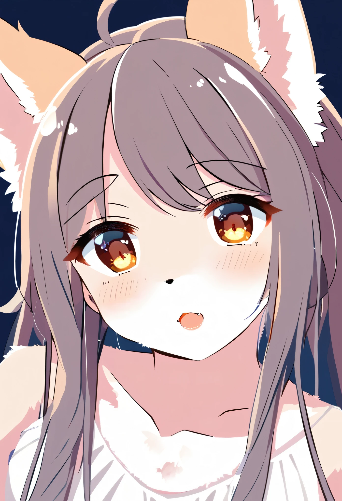 highest quality、Super quality、16k、solo、fluffy、Furry、 A sparkling fantasy world where super cute beast girls jump around happily、Completely naked、Long saggy small breasts、Huge nipples、Upturned nipples、Six nipples on her belly like a dog、Belly bulge、Enlarged labia、Love juice overflowing from the vaginal opening