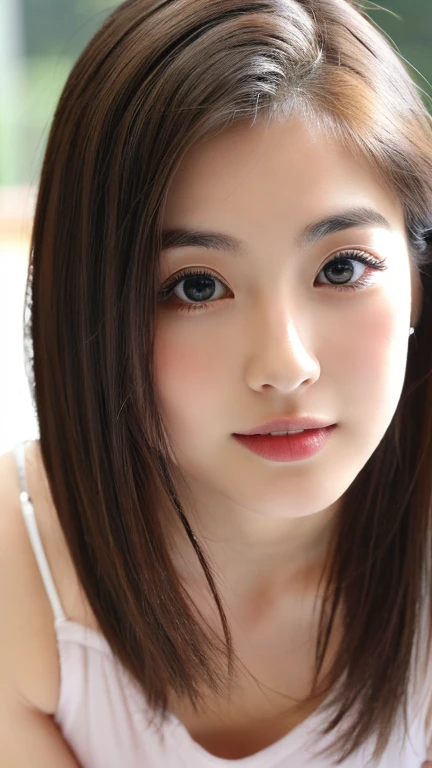(((32k,Attention to details,Attention to detail、masterpiece,Attention to detail,alone))),RAW Photos & Realistic atmosphere,beautiful dark black eyes,Mouth details,glossy lips,Thin eyebrows,Beautiful Eyes、Soft white skin that shines in every detail、sheの深い黒色の目はとても美しいです,Lip details、Very beautiful face,Very beautiful face、A vivid face,Beautiful, shining lips,Beautiful Eyebrows,Infinite Reality, Realistic Young Gravure Idol,she'she'she'she'she'Very cute woman , Young Gravure Idol, Young Gravure Idol, とても美しくてかわいいBeautiful 21 year old girl,Incredibly beautiful and elegant,Beautiful 21 year old girl,Natural soft light,(Shiny Hair,,Beautiful and kind eyes:1.5),A kind smile,Shapely breasts,Medium Long Hair,Beautiful posture,No makeup,Looking Ahead,