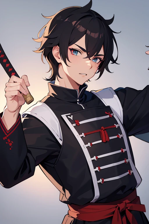 vtuber masculino que use ropa estilo occindental de la epoca samurai