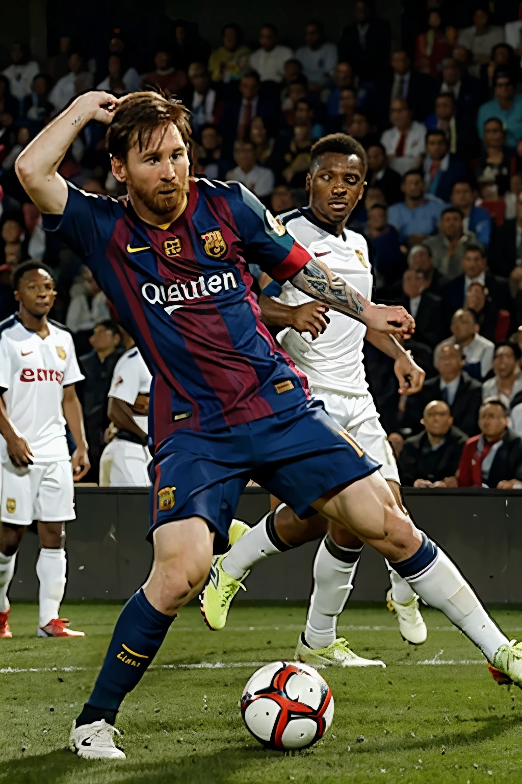 Messi hitting an African 