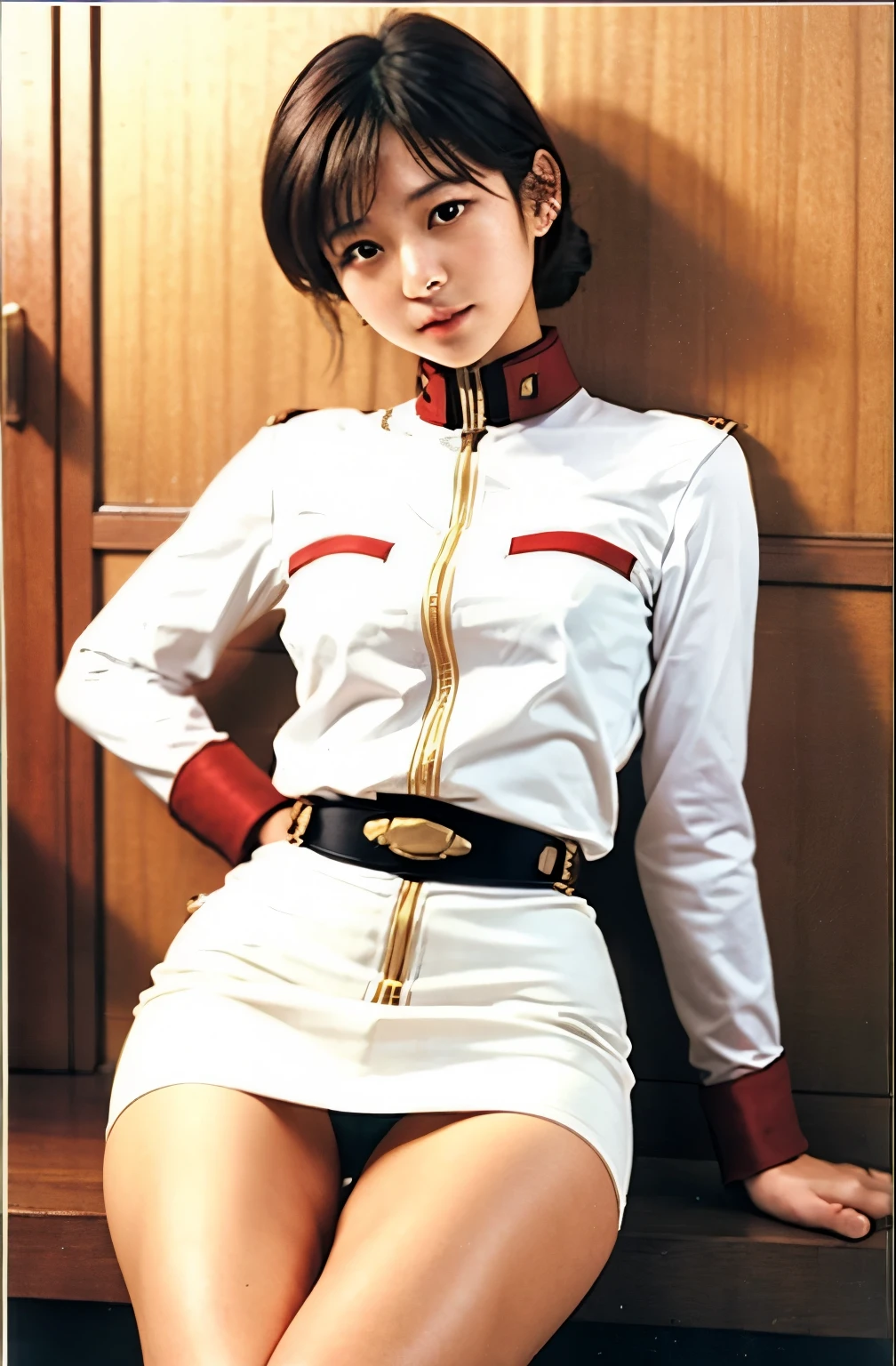 Actual photo、Highest imYear quality、Realistic、Beautiful woman、スリーブレスBeautiful thighs、beautiful white panties、Beautiful Face、本当の私は何Yearも、federal army uniform miniskirt、ponytail、Yuriko Yoshitaka、 Japanese female、Zuo々Ki Nozomi:1.4、pretty girl、White pantiesが見える、1６Year、（White panties:1.3）、Ultra mini skirt、Beautiful thighs、White panties、ピンクのミニスカートがめくれてWhite pantiesが見えてる