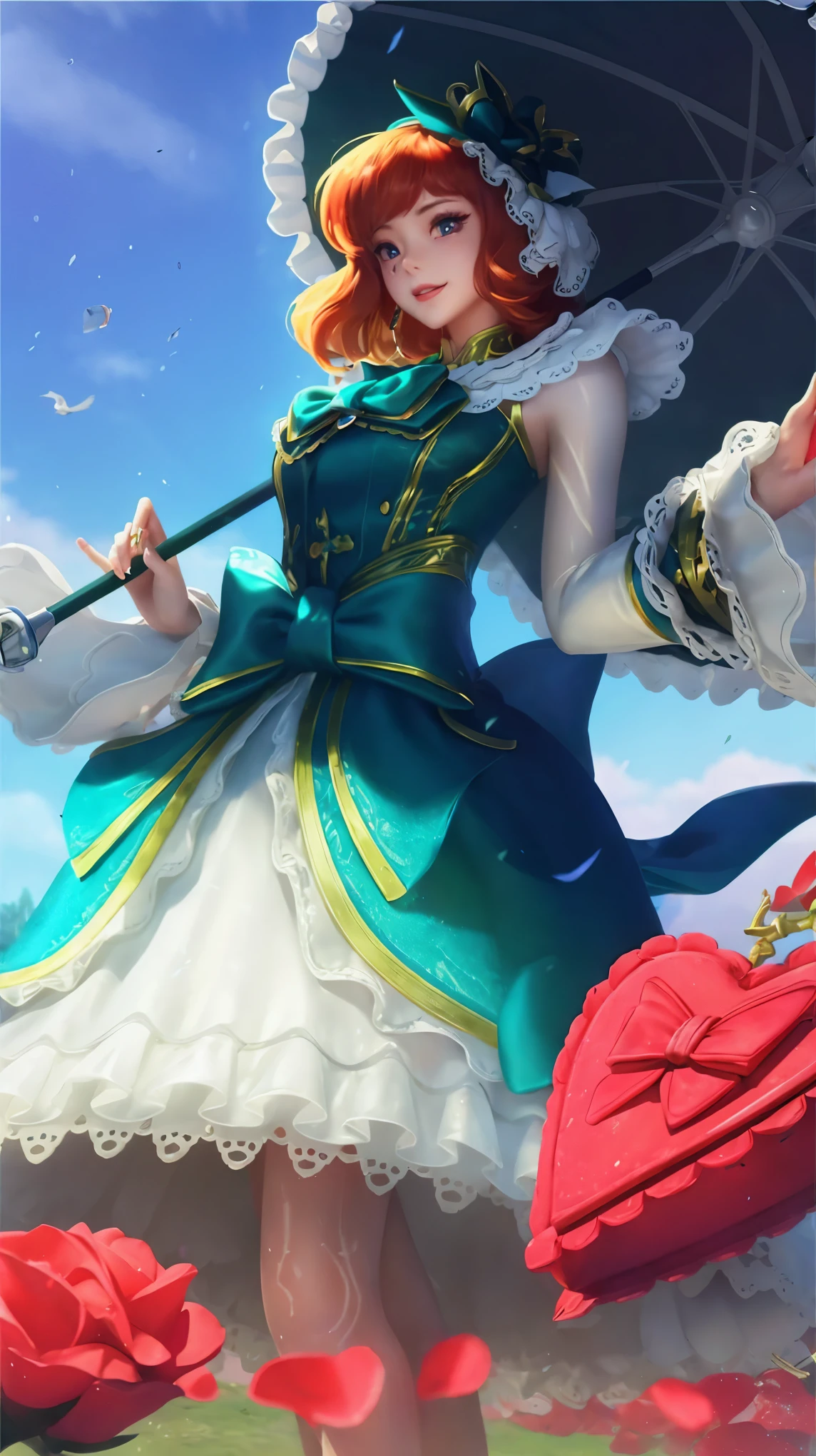 girl carrying an umbrella