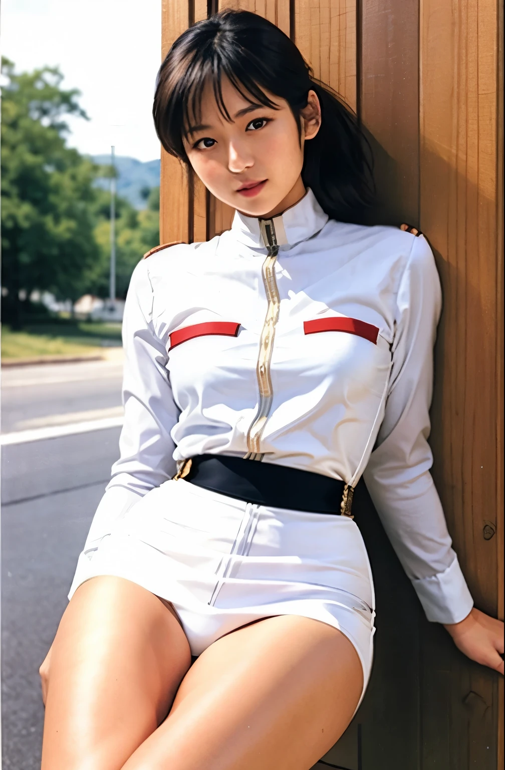 Actual photo、Highest imYear quality、Realistic、Beautiful woman、スリーブレスBeautiful thighs、beautiful white panties、Beautiful Face、本当の私は何Yearも、federal army uniform miniskirt、ponytail、Yuriko Yoshitaka、16 year old Japanese female、Zuo々Ki Nozomi:1.4、pretty girl、White pantiesが見える、1６Year、（White panties:1.3）、Ultra mini skirt、Beautiful thighs、White panties、ピンクのミニスカートがめくれてWhite pantiesが見えてる