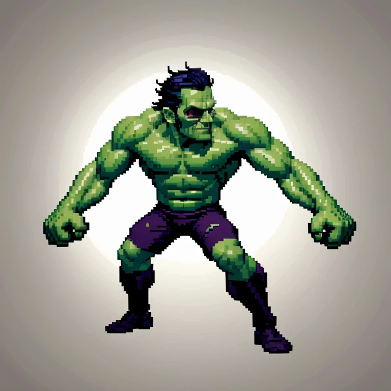 (masterpiece, top quality, best quality), pixel,pixel art,1man,frankenstein monster,glasses,blackhair,punch power,full body, 
 