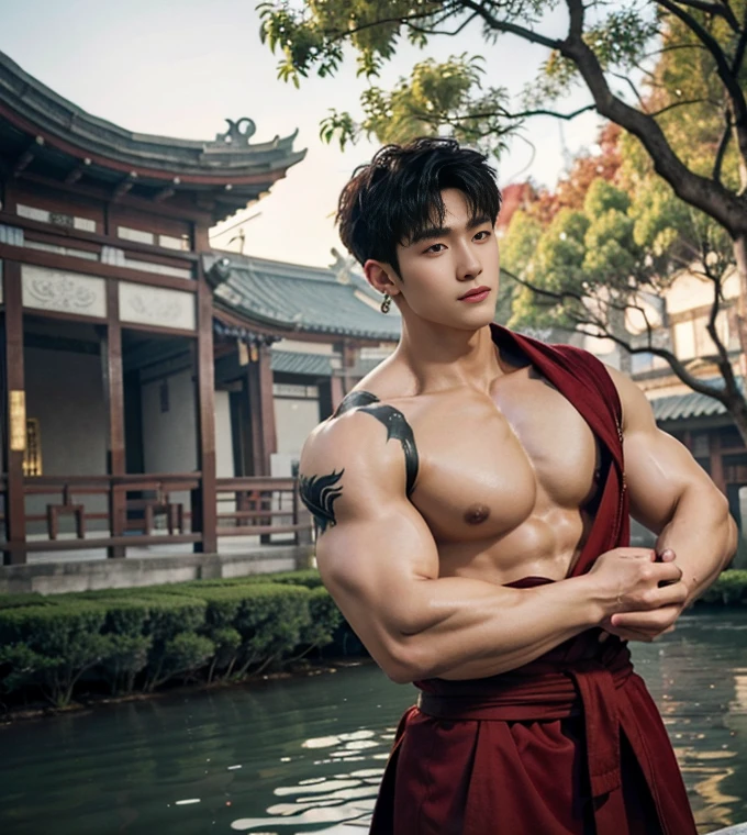 2 Handsome chinese guy fucking, having sex, smilling at each other, full naked , anal sex, show the penis, penetrate, 20 years old,hug, cuddle, touching lips, skin ship, romantic, Asian, chinese hansome actor, kpop idol, handsome male model,manly, master work, best picture quality, higher quality, high detail, super high resolution, 8k resolution, perfect eyes, perfect skin, manly jawline, manly chin, perfect hands, big chest muscles, bare chest, big juicy butts, tattoos chest, tattoo hands, tattoo legs, tattoo back, tattoo arms,earings, ancient pendents, braceles, glowing eyes, short hair, hair details, detailed background , open Hanfu transparent (see throught), super sexy loincloth, naked, long big erection dick, detailed perfect dick shape, masturbate, Chinese garden background, Chinese kung fu, dragon-themed costumes, monk robes, spinning floating particles, chinese temple in background,