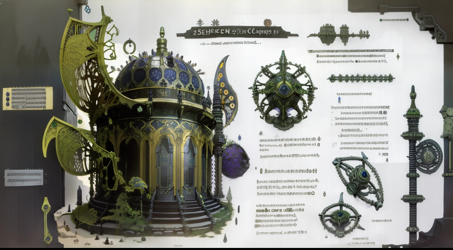 Ancient parasite spaceship(Alchemy observatory with complex structure),decrepit,Realiy