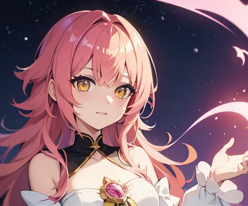 Pink Hair Yellow Eyes anime Magical girl Young