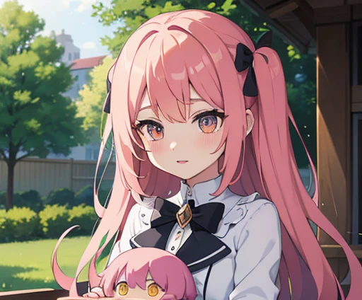Pink Hair Yellow Eyes anime Magical girl Young children Baby Face