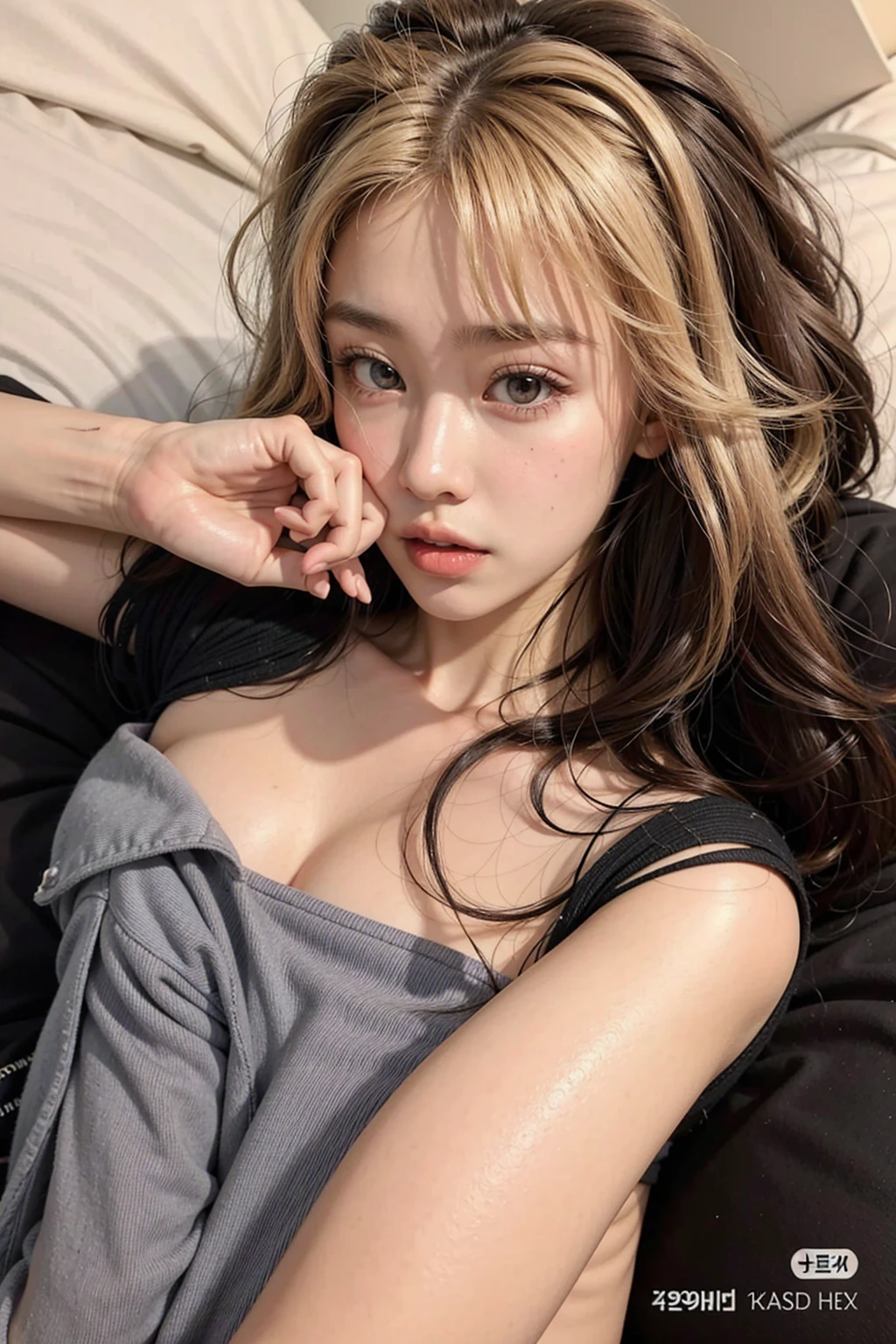 un primer plano de una mujer acostada en una cama con una chaqueta vaquera, muchacha coreana, hermosa joven coreana, hermosa mujer surcoreana, Lalisa Manobal, ulzzang, hermosa joven coreana, chica joven y linda, beautiful asian girl, asian girl, buena chica joven, jinyoung shin, 18 years, ig model | tipo germen