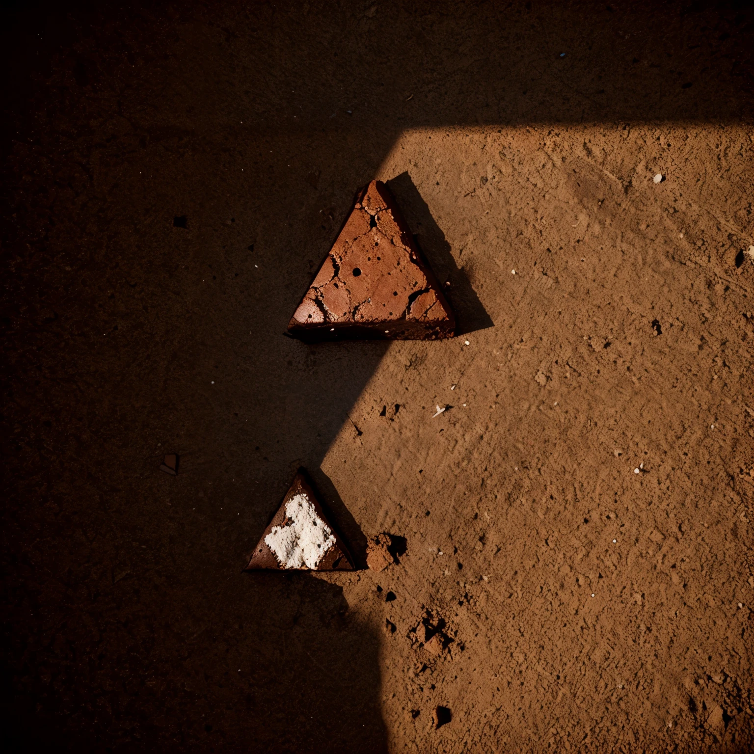 Create brownie anime in the shape of a red triangle