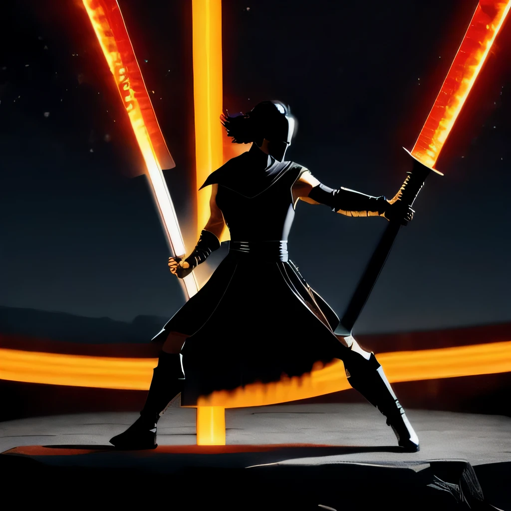 (Silhouette of heroine dancing sword:1.5),Glowing sword,(Fighting posture,strong dyna pose:1.4),on the lake,high contrast, movie lighting, Enigmatic Atmosphere,,lotus flower,Lotus leaf,corrugation,(splash of water;1.4),a moon,dyna,swordsman,Kungfu, very happy, Side view, whole body, 3d, (Black and white checkered glasses) octane rendering, perfect appearance, Collagen protein(((denim)))dark style,Behind the black halo,Black aura,Black flame,Red sunglasses,combat status,Roar,direction,8K quality,Higher quality,Detailed details,masterpiece,masterpiece,