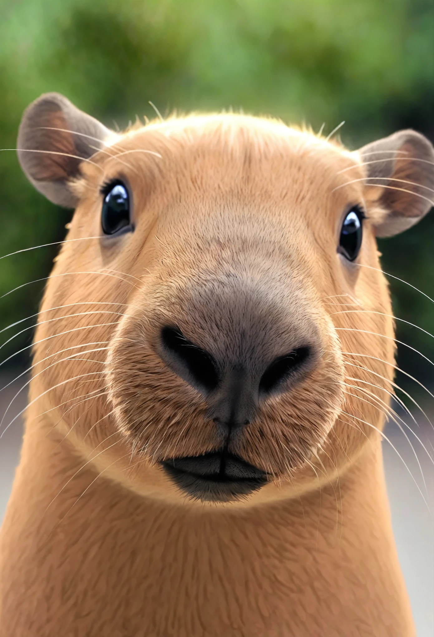best quality, a cute capybara, cute face, cute pose