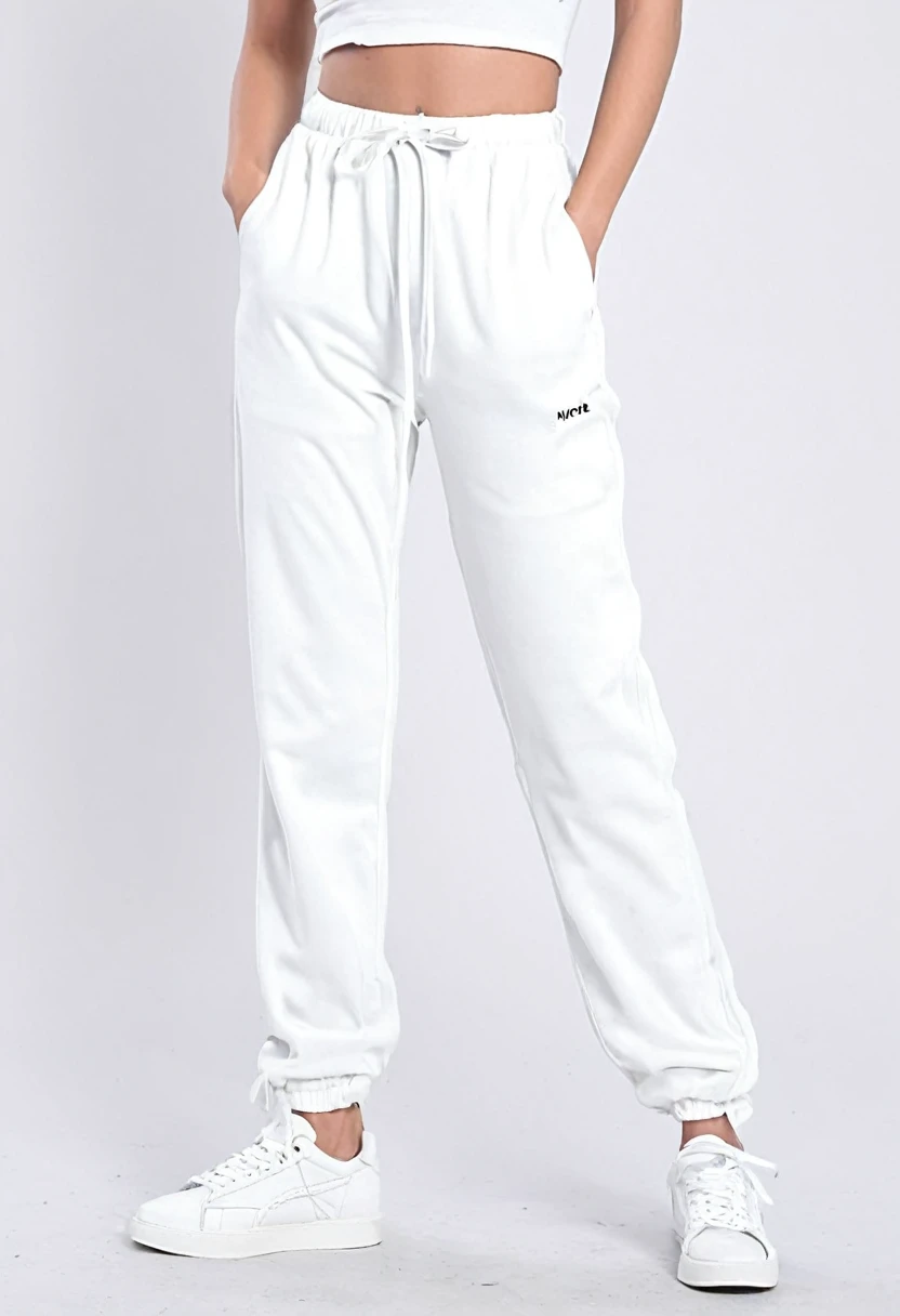 Boy korean  shape   white pants, white sneakers 