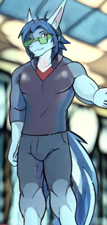 (((ace light blue fur with dark blue hair , 3d realistic Ray tracing lighting style wear green glasses and headphones ))) , day, sexy, sensual, detailed, uploaded to e621, beautiful and detailed portrait of an anthropomorphic, (((male ))) uploaded to e621, zaush, foxovh, , thicc, alone, Japanese anime style, snowpride brown fur and purple hands and feet, Anime,
#Style, #artstyle, #Artwork,
videogame,
, ,((( ace light blue fur with dark blue hair , 3d realistic Ray tracing lighting style inside of a mall looking around indoors no people in backgroundd )),