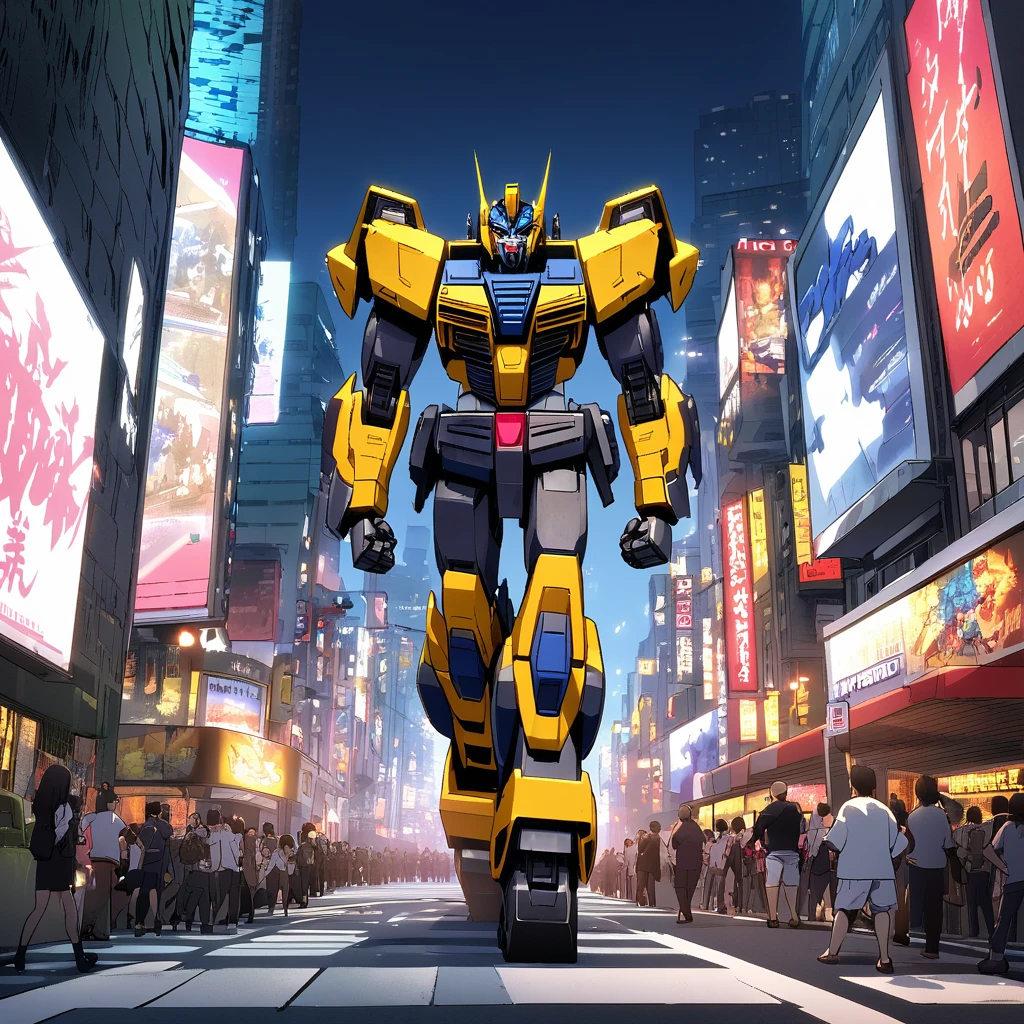 In Michael Bay's Transformers, a 2 story tall metallic capybara transformer is running amok in downtown tokyo