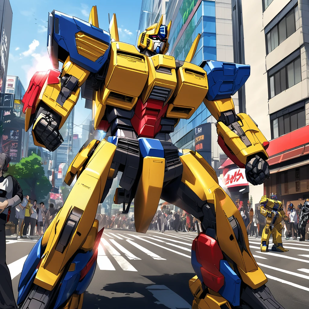 In Michael Bay's Transformers, a 2 story tall metallic capybara transformer is running amok in downtown tokyo