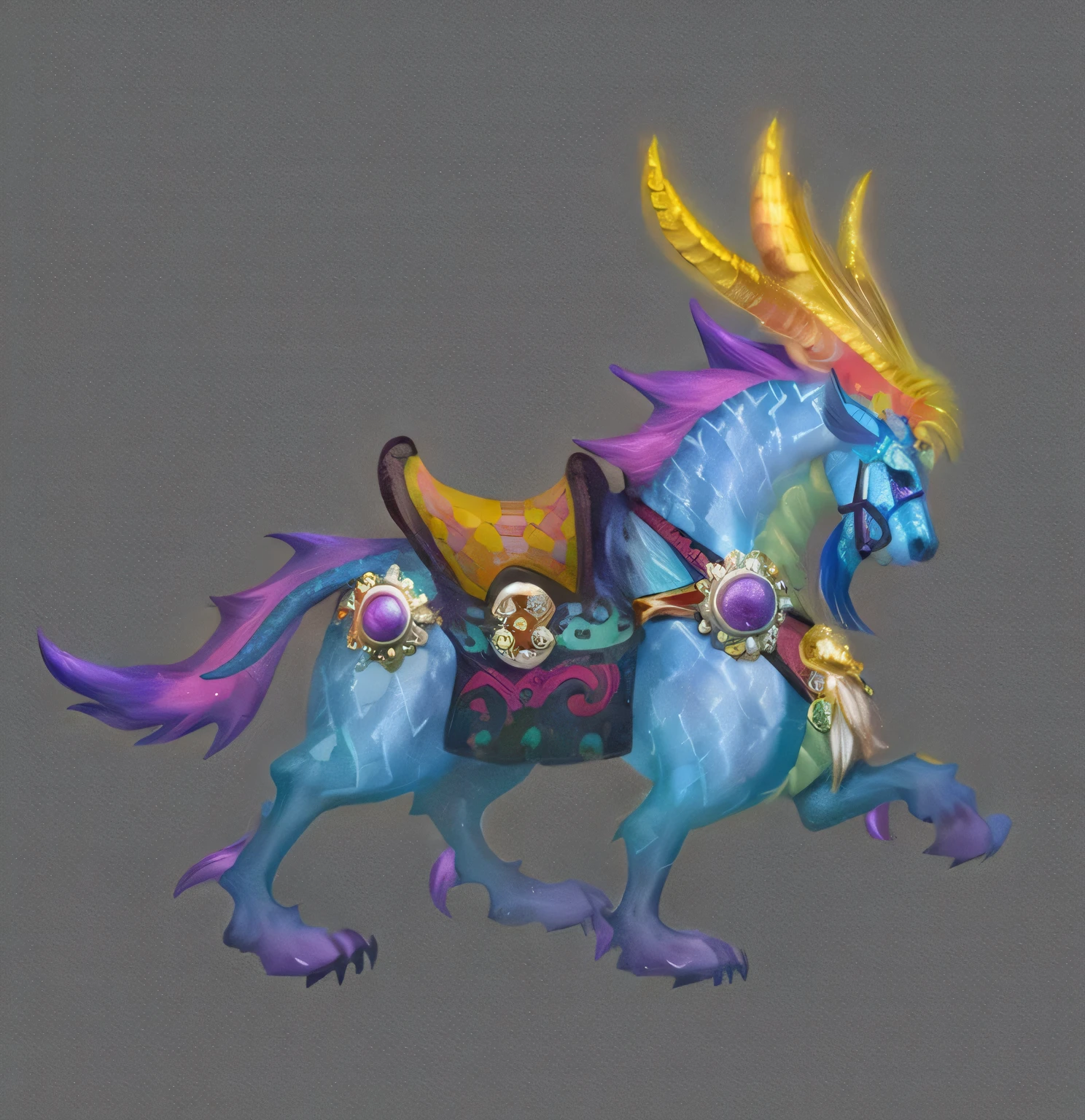 It looks like a dog and is said to be a mythical beast in the sea. It looks like a horse and has scales.