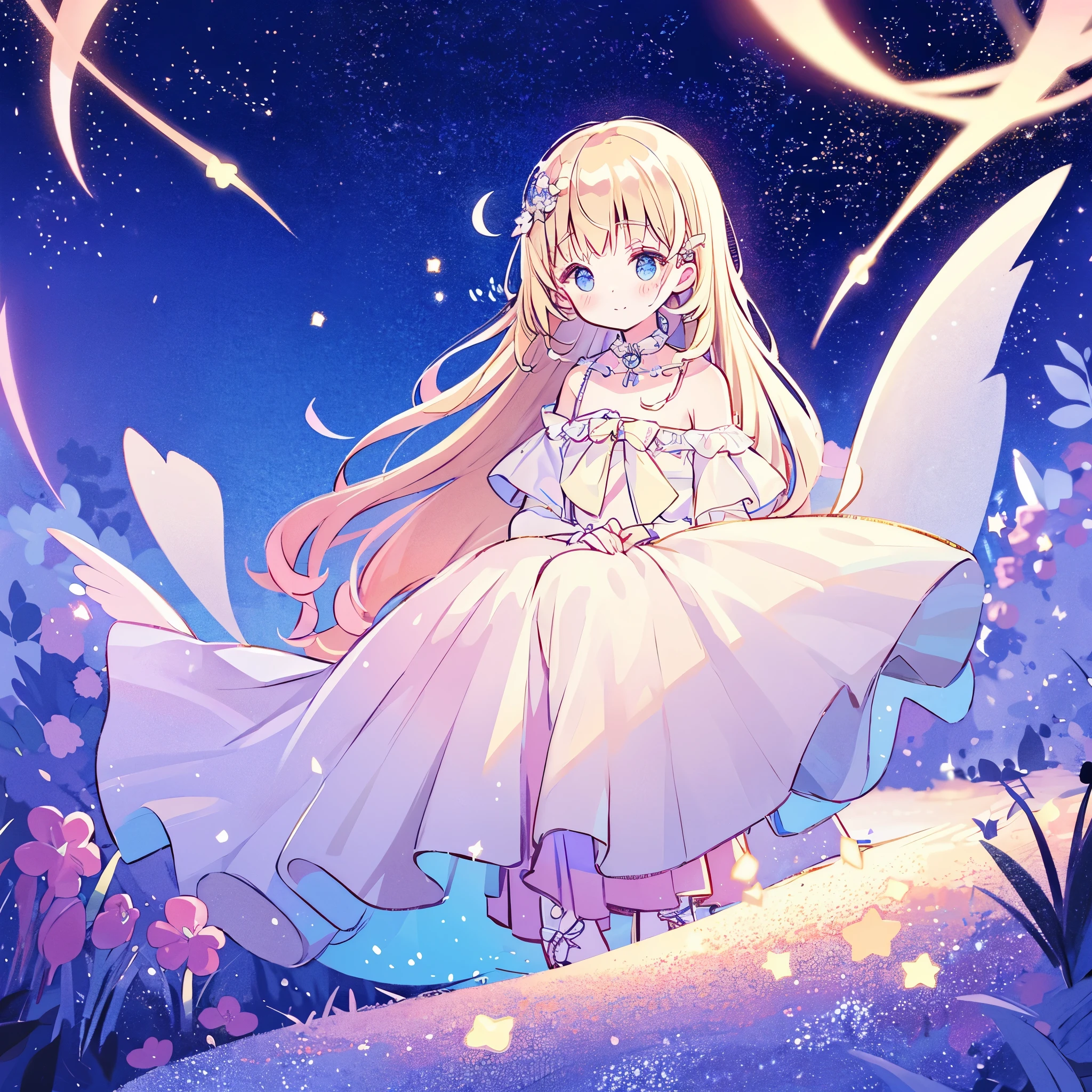 complex background, wishing star background, a woman wearing an ethereal mystical pink translucent dress that reflects the stars, perfume promo art, mystic, complex drawing, highly detailed, Covergirl brand, promo art, artistic rendition, ethereal, starry night, midjourney style