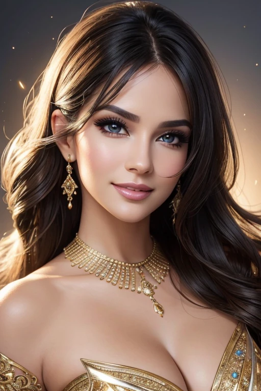 (best quality,4k,realistic:1.37),beautiful detailed eyes,beautiful detailed lips,extremely detailed face,longeyelashes,gorgeous flawless skin,luxurious hair,professional studio lighting,vivid colors,Lisa Ann,full make up,smiling in the camera,confident and radiant expression,fashionable outfit,stylish accessories,soft and glowing complexion,artistic portrait style,subtle color grading,warm and flattering lighting