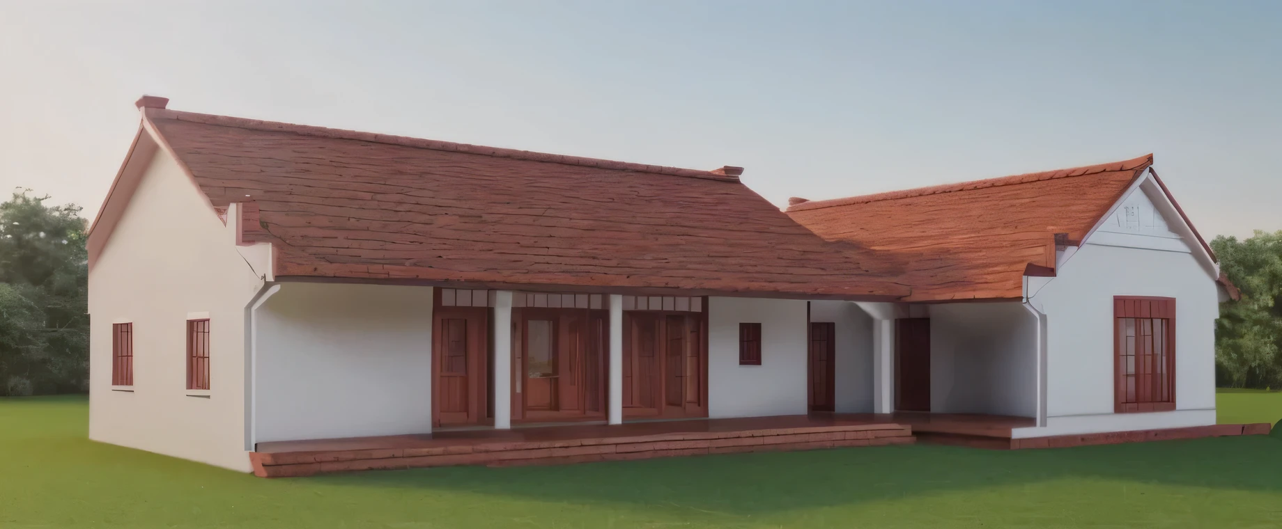 a rendering of a small house with a red roof and a porch, highly detailed realistic, realistic highly detailed, beautifully detailed render, realistic 3 d style, crisp detailed 3 d render, hyper detailed and realistic, photorealistic highly detailed, hyper detailed 3d render, hyper detailed 3 d render, in style of ultra realistic, vivid detailed realistic, high detail 3 d render
