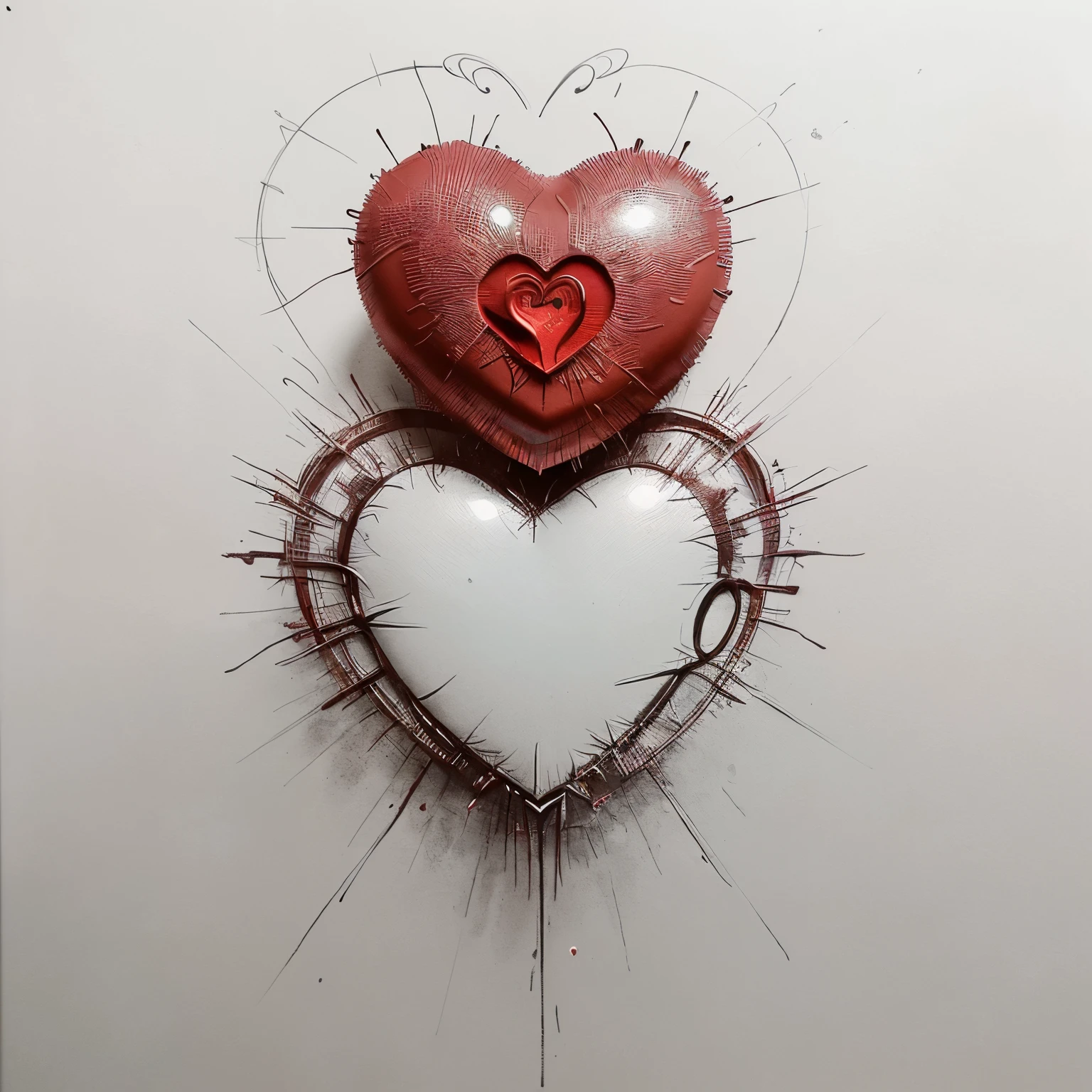 em forma de desenho, I need a heart reborn after being broken, trazendo brilho e amor