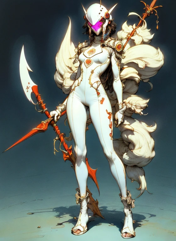 1girl,  monster with beautifull woman face, no humans, claws, red skin, colored skin, pristine_white_armor, breasts, helmet, standing, full body, red velvet train, (((pristine white monstruous armor))), opulent, glossy, (((beautifull woman face, sensual lips: 1.2))), sexy, large hips, large breasts,
(red: 0.2, white:1.2), 
large breasts, thick legs, wide hips, 

(((Bones golems army behind her)))),  Giants, Giants Golems army background, ((Golem: 1.4)), (((Zombies army))), (a lot of zombies in the background behind her), blue sky, blood clouds,

Creepy yet magnificent red and white ambiance, futuristic, modern, giant bones structure, out of this world, fantasmagoric, depth of field, very detailled background, battlefield background