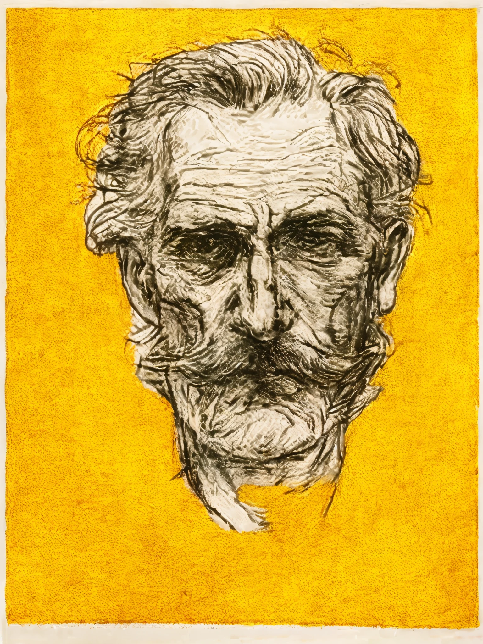 a drawing of a man with a mustache and a beard, by Austin Osman Spare, by Władysław Ślewiński, inspired by István Regős, by István Regős, by Isaac Grünewald, by István Szőnyi