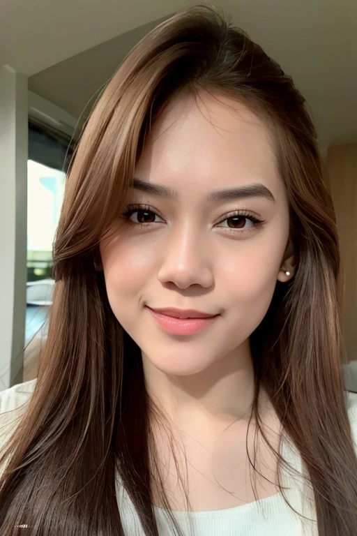 (8k, RAW photo, best quality, masterpiece:1.2), (realistic, photo-realistic:1.37),  chikajkt48, ((pureerosface_v1:0.4)),1girl, brown_eyes, brown_hair, closed_mouth, lips, long_hair, looking_at_viewer, realistic, smile, solo