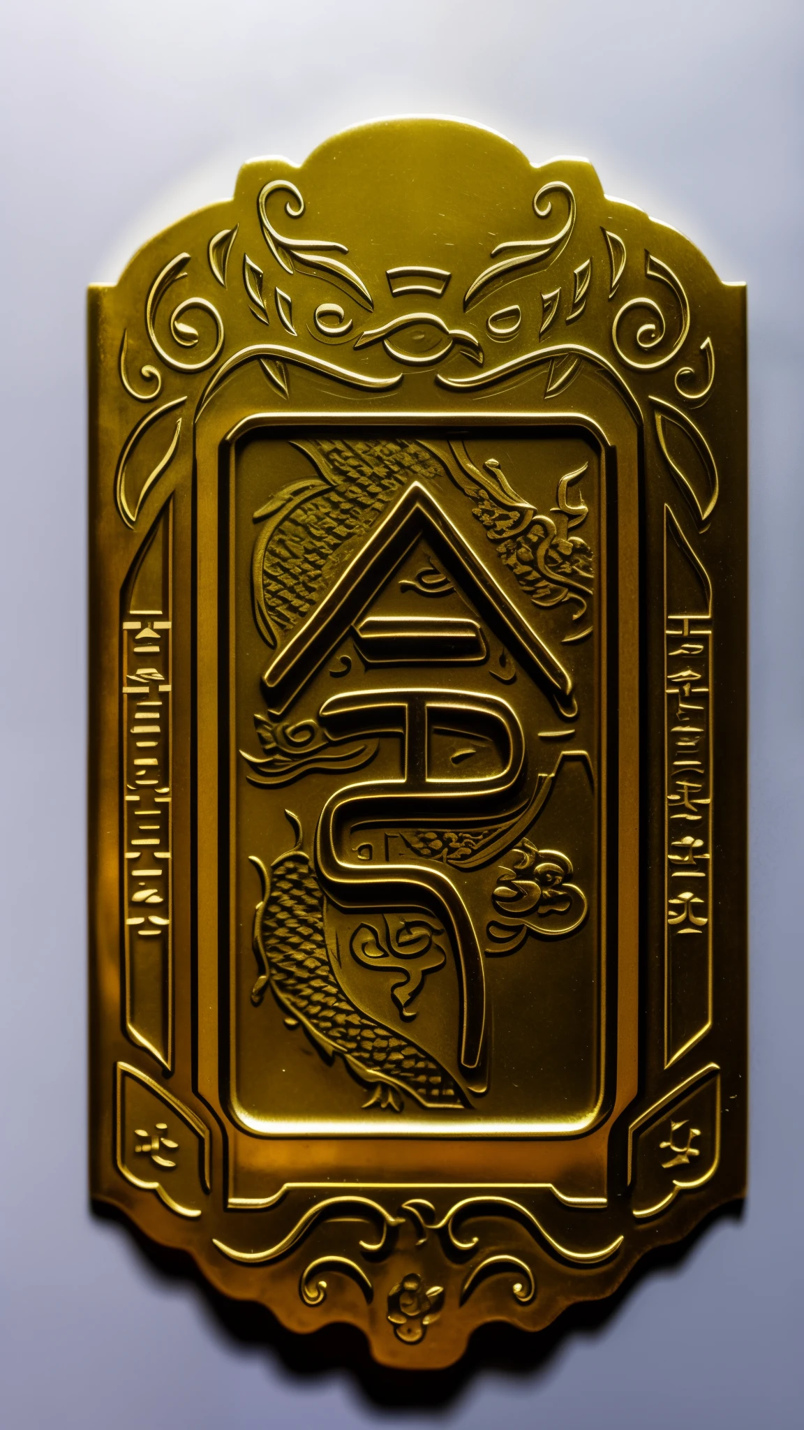 a close up of a coin with chinese writing on it, coin, song, In line with Chinese aesthetics, traditional Chinese, Yuanyou, style of guo hua, Close-up of the amulet, Mark of Destiny, hua cheng, coin of secret society, Chinese Arts, Golden Chinese text, Inspired by Dong Yuan, qiangshu, chi-gong
