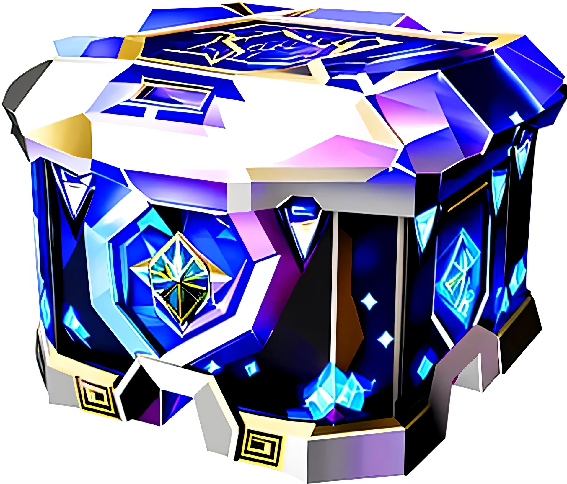 Close-up of a gold surface and a gold case,Black turns to gold Loot Boxes, Hard Surface 3 d, Hard Surface modelling, Hard Surface, Similar to Apex Legends, password box, 3D Rendering, Sci-fi skin, Sci-fi treasure chests,Loot Boxes, 3D product render, Cyberpunk machines, More luminous feeling,Diamond Embellishment,更多Diamond Embellishment,More glow,Black turns to gold,More light points,More HD,Movie quality,More glow,更多Diamond Embellishment,Embellishment Wings,Add wings to embellishment,Small wings placed in the center of the graphic,Diamonds in wings,Diamonds shine,More glow,More texture,More light,更多Diamond Embellishment,The wings become larger,Wings turn white,Add diamond in the middle,The wings are white,Add Diamond。The whole becomes gold,Increase Gold,The middle diamond becomes more layered,Diamond Embellishment缩小,Embellishment Increase,Add ribbon to the main body,Surround Items,Ribbon Gold,Surround the treasure chest。More Gold,More Embellishment,More small diamonds,增加小Diamond Embellishment,Embellishment,Gemstone Embellishment