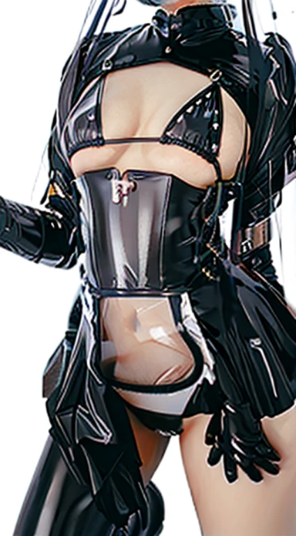 ((highest quality))、One Woman、Huge boobs:1.4、 、(Thin and clear tight vinyl long sleeve transparent latex balloon body inflatable suit:1.3)、Open your mouth、(inflationータブルGloves)