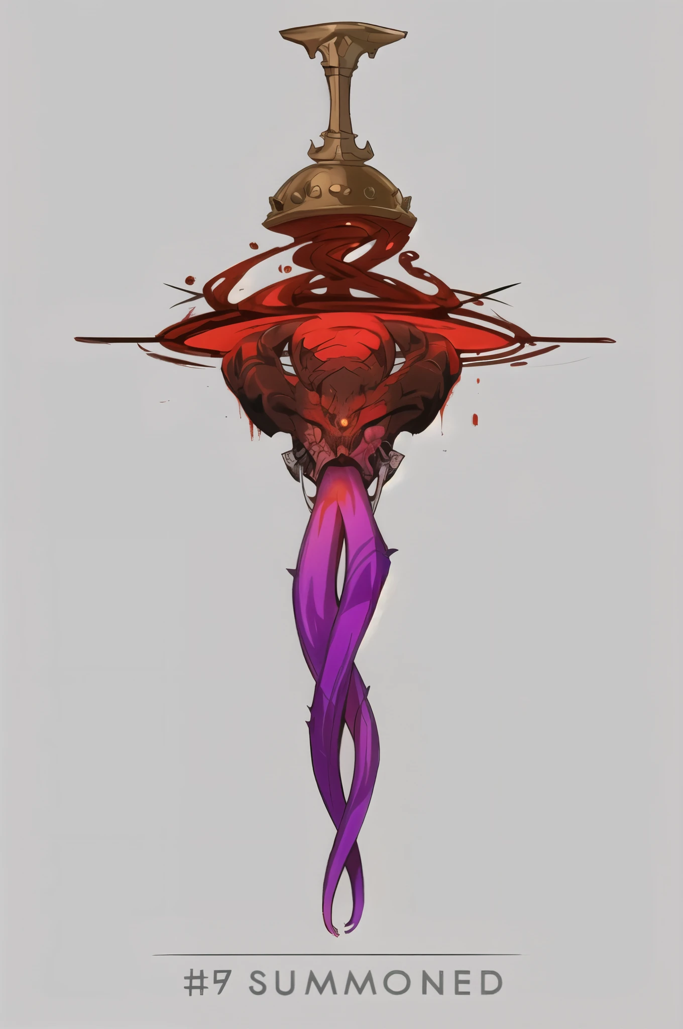 Close-up:一把沾满鲜血的knife, bloody + concept art, Conceptual tattoo designs, demon soul concept art, symmetric concept art, Blood Moon Tentacle!!, Warframe Infection Art, official concept art, finished concept art, Super beast design, Sword Design, 6 Billion Demon Style, Mind Snatcher, concept art, concept art,Devil's Blade,knife