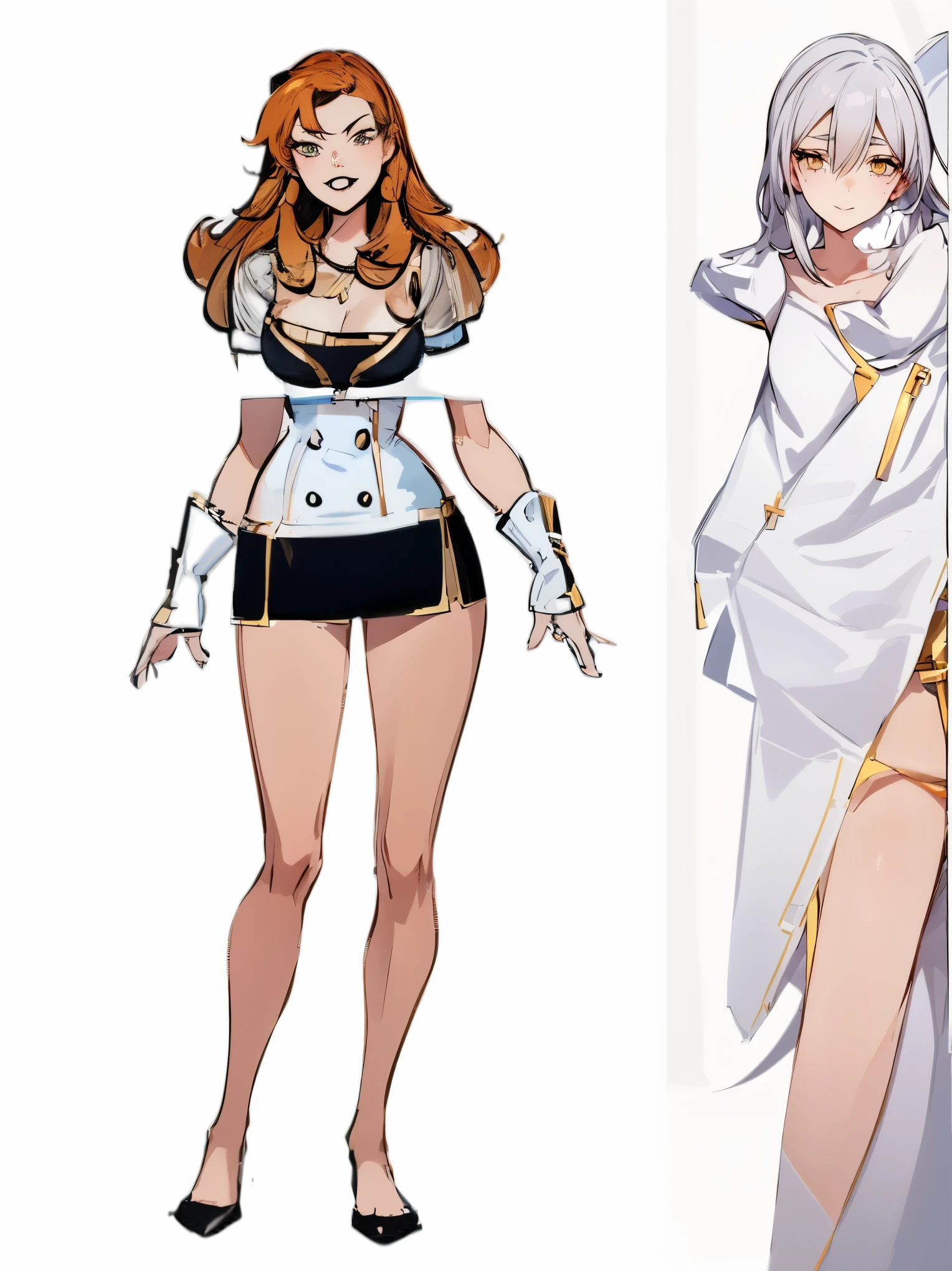 best quality, high resolution, (((clean background))), high contrast, 1 girl, line-drawing, monochromes, sketch, Pencil drawing, comic strip、manga comics, white background, clean line drawings, vibrant colors, (((undress:1.5))), (Masterpiece, highest quality)), detailed face, character sheet, Full body, vtuber-fullbody, multiple poses and expressions, highly detailed, depth, many parts, 1girl, girl, (((bald))), (((nude))), sharp eyes,
