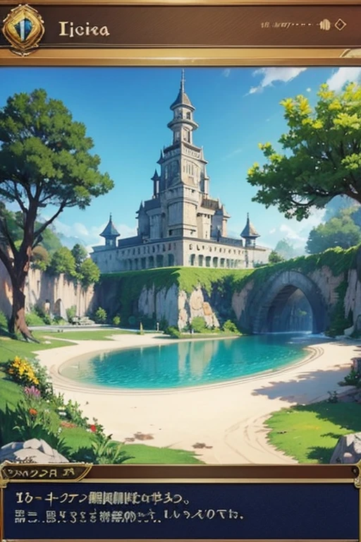 fantasy world, estilo isekai de anime, zona de comercio en la playa, estilo pixel art