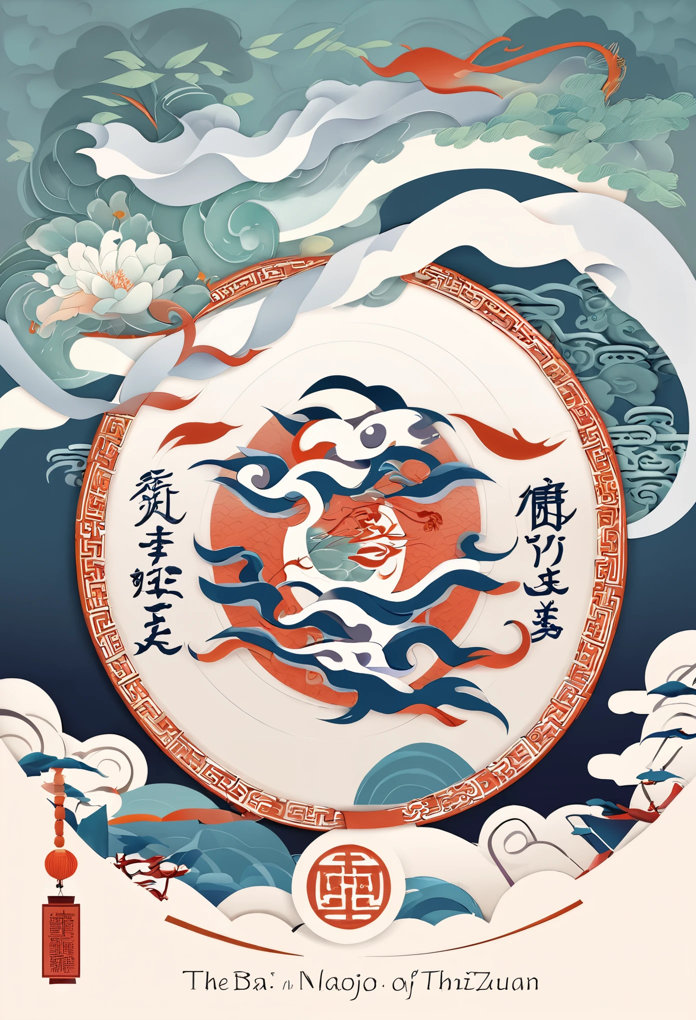 cover page, Four major folk legends of ancient China, The Legend of the White Snake, Bai she zhuàn, flat Design, vector illustrations, graphic illustration, detailed 2d illustration, flat illustration, digital illustration, digital artwork,