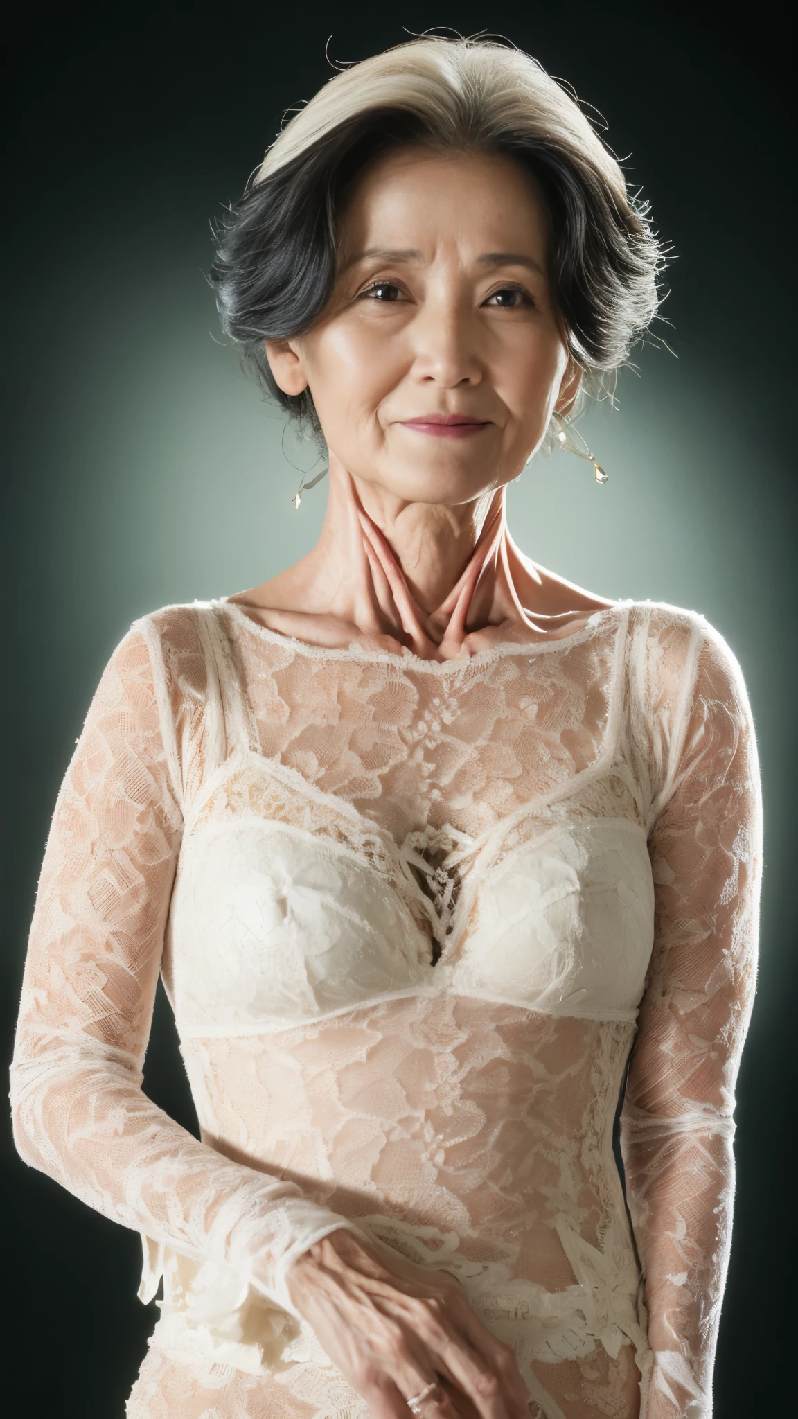 In front of a gold screen, aunt, Get noticed, ((Fractal Art)), (((masterpiece))), 8k, Clear images, (((alone))), (((Older Japanese Mature))), Pure white background, Gray Hair, Lower your arms, wear a flashy bra, gravure, Look forward, ((Elderly mature woman with an old face)), Depict lips accurately,Red lips, Flashy makeup, (((alone))), (((Perfect Anatomy))), Elderly, Pure white background, gravure, natural upright posture, Look forward, ((Obscene)), From the chest up, highest quality, Very detailed, Realistic, Very detailed細なスキン, (1 Japanese MILF), (positive), 120 years old, Huge breasts, Mature politician, Glamour, sexy, Pure white skin, Looking at the audience,