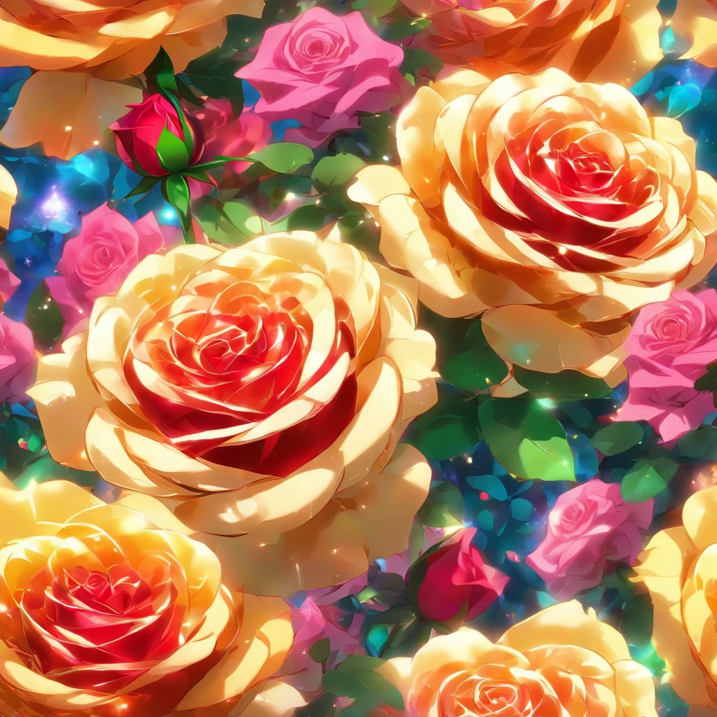 An exquisite blend of multi colored roses very tightly woven award-winning roses the rarest