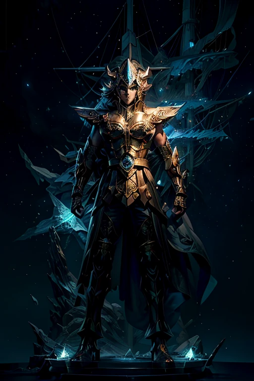 Generate an image "Captain of the Soul," Standing proudly on the deck of a majestic ship、A charismatic and enigmatic figure, A fantastic ship sailing silently through the star-studded night sky. The hull of the ship、It seems to dance and pulsate with an otherworldly energy.、Glowing with bioluminescent runes and symbols。. The billowing sails catch the wind of heaven, It swells with an otherworldly brilliance.、Crackling.
captain, With a wise and determined gaze, Her outfit seamlessly blends elements of ancient wisdom and futuristic technology.. Their robes are、
